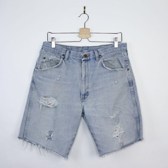 Wrangler Pants - Vintage Wrangler Jean Shorts High Waisted Denim
